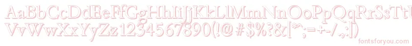BambergshadowLightRegular Font – Pink Fonts on White Background