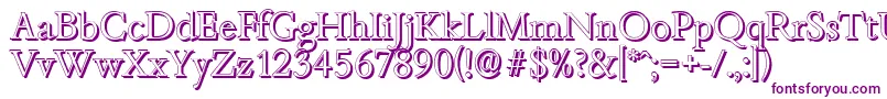 BambergshadowLightRegular Font – Purple Fonts on White Background