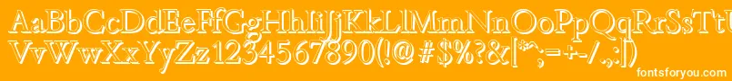 BambergshadowLightRegular Font – White Fonts on Orange Background