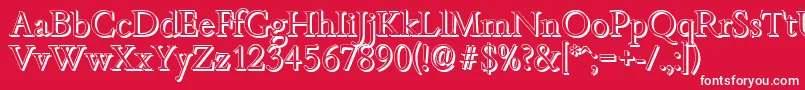 BambergshadowLightRegular Font – White Fonts on Red Background