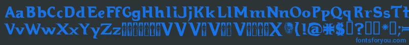 Hellraiser3 Font – Blue Fonts on Black Background