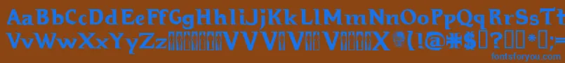 Hellraiser3 Font – Blue Fonts on Brown Background