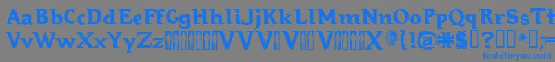 Hellraiser3 Font – Blue Fonts on Gray Background