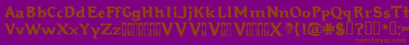 Hellraiser3 Font – Brown Fonts on Purple Background