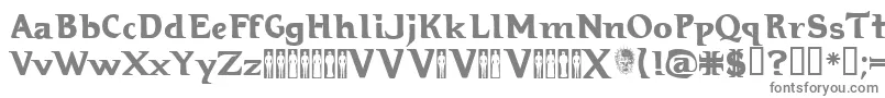 フォントHellraiser3 – 白い背景に灰色の文字