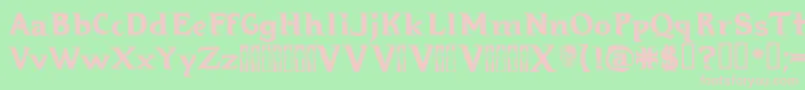 フォントHellraiser3 – 緑の背景にピンクのフォント