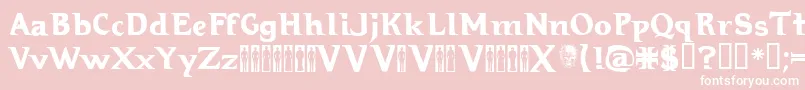 Шрифт Hellraiser3 – белые шрифты на розовом фоне