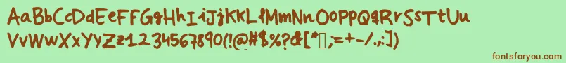HermidaPro Font – Brown Fonts on Green Background