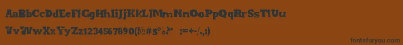 Endofera Font – Black Fonts on Brown Background