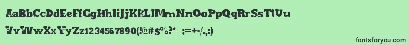 Endofera Font – Black Fonts on Green Background