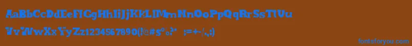 Endofera Font – Blue Fonts on Brown Background