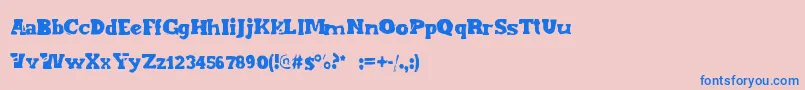 Endofera Font – Blue Fonts on Pink Background