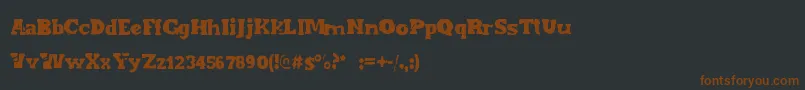 Endofera Font – Brown Fonts on Black Background