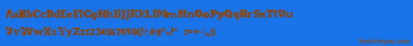 Endofera Font – Brown Fonts on Blue Background
