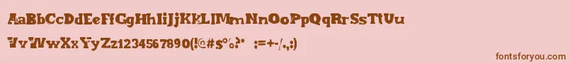 Endofera Font – Brown Fonts on Pink Background