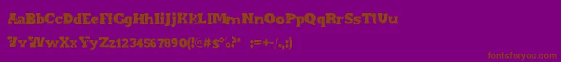 Endofera Font – Brown Fonts on Purple Background