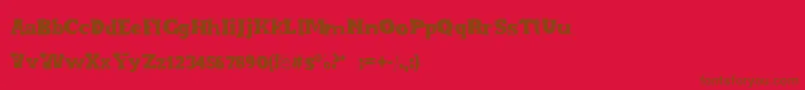 Endofera Font – Brown Fonts on Red Background