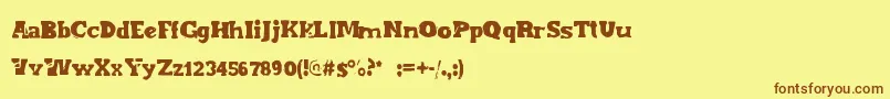Endofera Font – Brown Fonts on Yellow Background