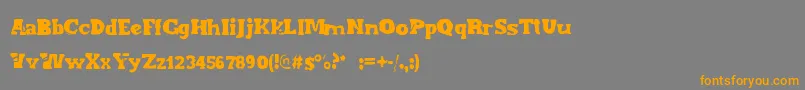 Endofera Font – Orange Fonts on Gray Background