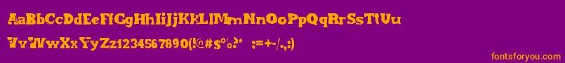 Endofera Font – Orange Fonts on Purple Background