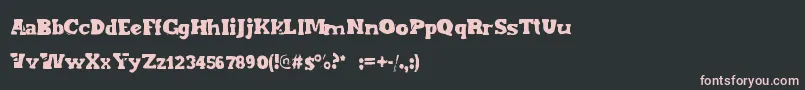 Endofera Font – Pink Fonts on Black Background