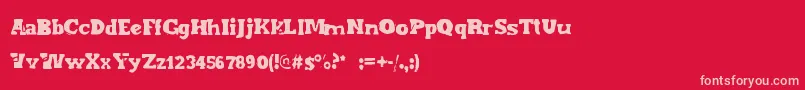 Endofera Font – Pink Fonts on Red Background