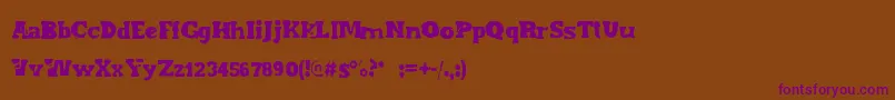Endofera Font – Purple Fonts on Brown Background