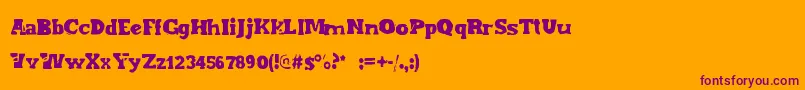 Endofera Font – Purple Fonts on Orange Background