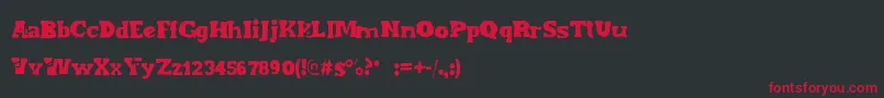 Endofera Font – Red Fonts on Black Background