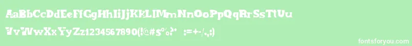 Endofera Font – White Fonts on Green Background