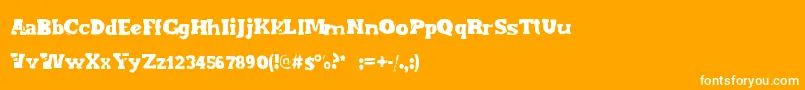 Endofera Font – White Fonts on Orange Background