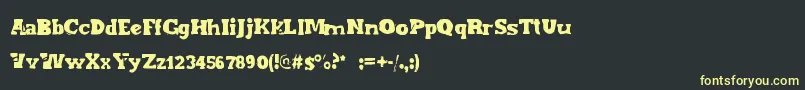 Endofera Font – Yellow Fonts on Black Background