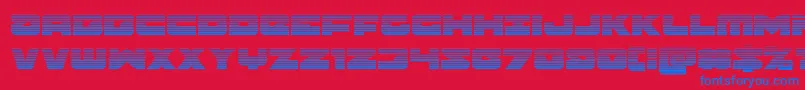 Banjinscan Font – Blue Fonts on Red Background