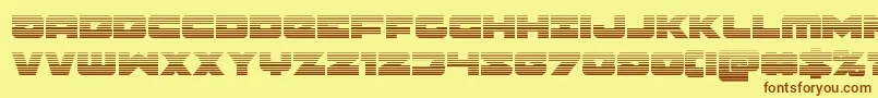 Banjinscan Font – Brown Fonts on Yellow Background