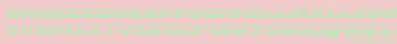 Banjinscan Font – Green Fonts on Pink Background