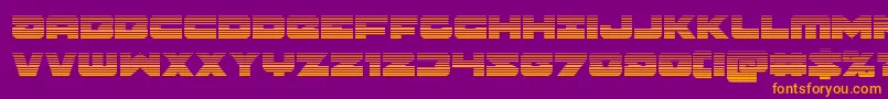 Banjinscan Font – Orange Fonts on Purple Background