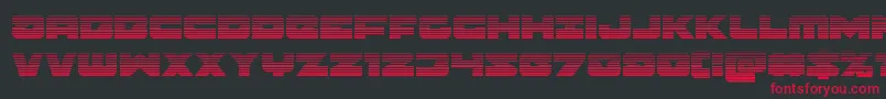 Banjinscan Font – Red Fonts on Black Background