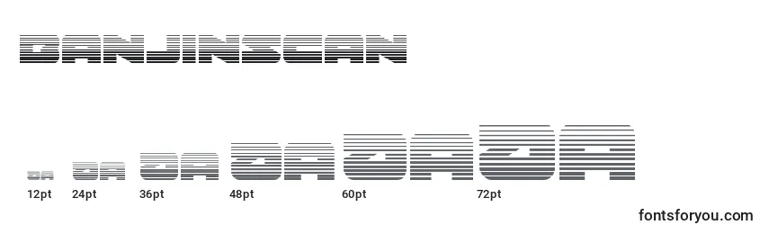 Размеры шрифта Banjinscan
