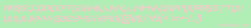 StencilordieItalic Font – Pink Fonts on Green Background