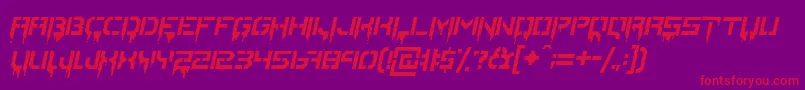 StencilordieItalic Font – Red Fonts on Purple Background