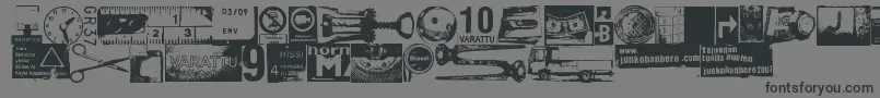 Tajunnan-Schriftart – Schwarze Schriften auf grauem Hintergrund