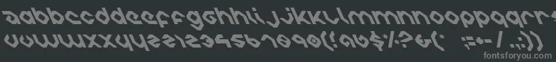 フォントCharliel – 黒い背景に灰色の文字