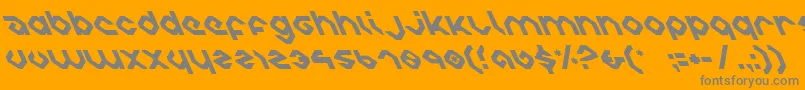 フォントCharliel – オレンジの背景に灰色の文字