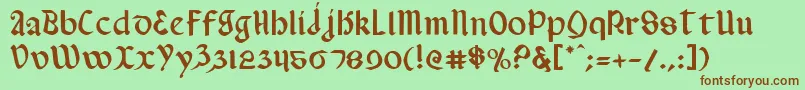 Valerius Font – Brown Fonts on Green Background