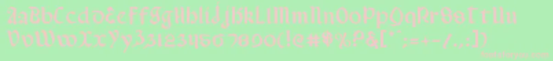 Valerius Font – Pink Fonts on Green Background