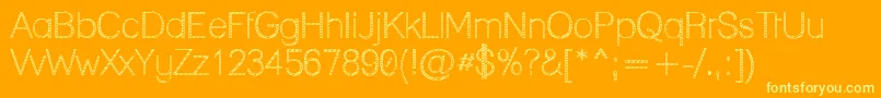 Lanecane Font – Yellow Fonts on Orange Background