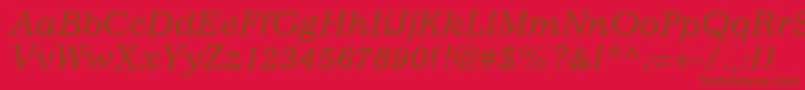ClassicSsiItalic Font – Brown Fonts on Red Background