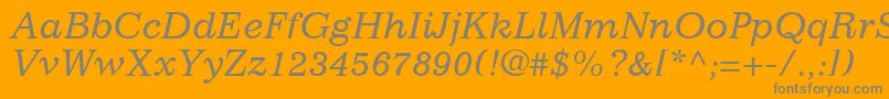 ClassicSsiItalic Font – Gray Fonts on Orange Background