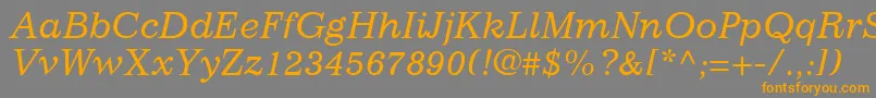 ClassicSsiItalic Font – Orange Fonts on Gray Background