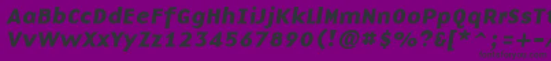 Fonte BasenineBoldItalic – fontes pretas em um fundo violeta